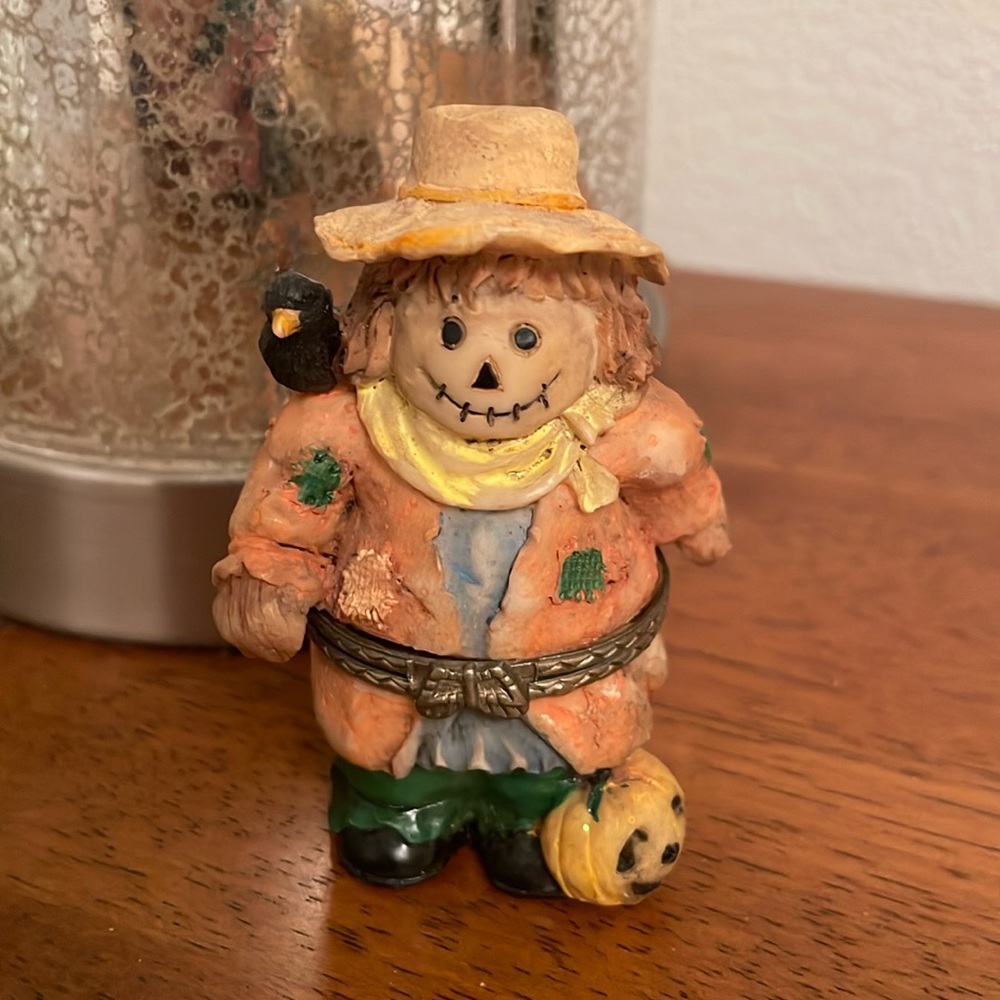 Fall Scarecrow Hinged Trinket Box